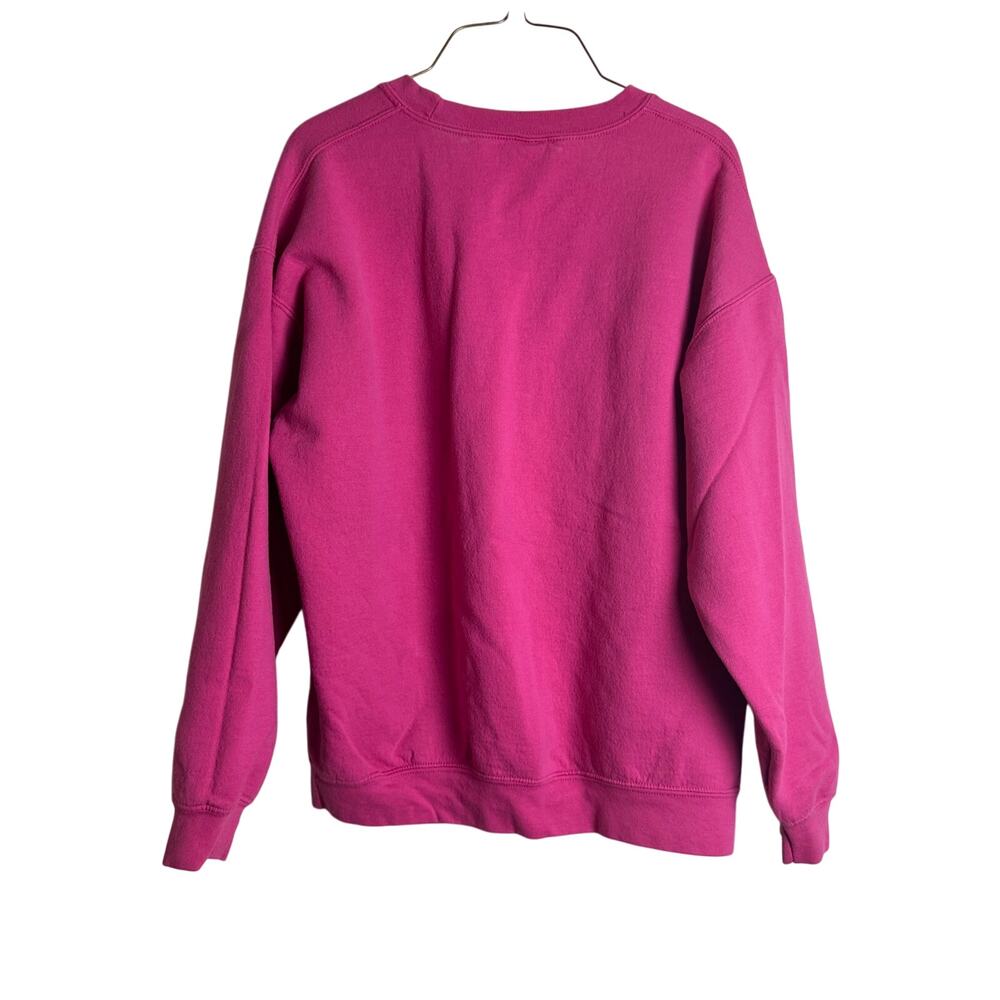 Vintage XOXO pink white Screen print Sweatshirt Size Large - Picture 3 of 3